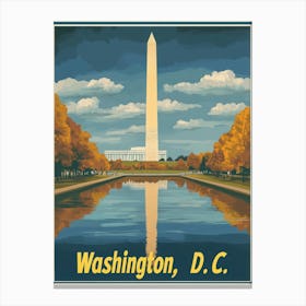 Aihrgdesign A Vintage Travel Poster Of Washington DC 3 Canvas Print