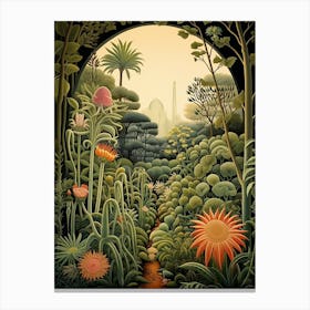 San Diego Botanic Garden Usa Henri Rousseau Style 1 Canvas Print