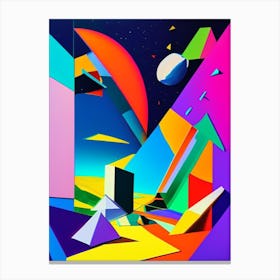 Space Debris Abstract Modern Pop Space Canvas Print