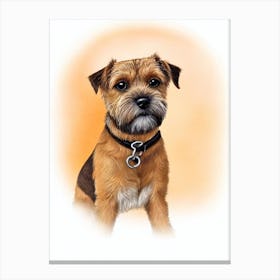 Border Terrier Illustration dog Canvas Print