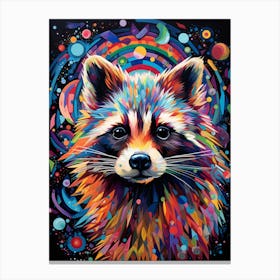 A Bahamian Raccoon Vibrant Paint Splash 4 Canvas Print