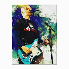 Smudge Of Portrait Billy Corgan Smashing Pumpkins Band Rock Canvas Print