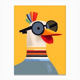 Little Duck 2 Wearing Sunglasses Canvas Print