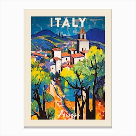 Assisi Italy 2 Fauvist Painting  Travel Poster Canvas Print