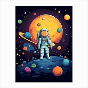 Astronaut In Space 5 Canvas Print