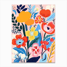 Flowers 21, Matisse style, Floral texture Canvas Print