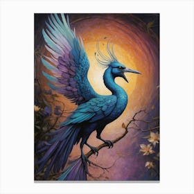 Blue Phoenix Canvas Print