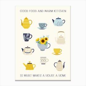 Good Food Warm Kitchen Canvas Print