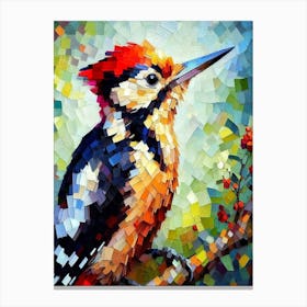Mosaic Woodpecker Canvas Print