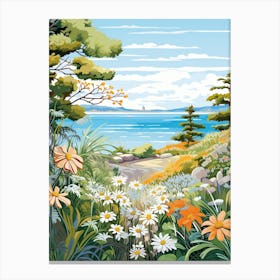 Coastal Maine Botanical Gardens Usa Illustration 1  Canvas Print