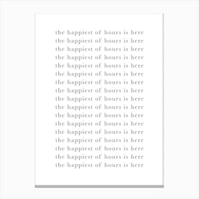 The Happiest Hour 1 Canvas Print