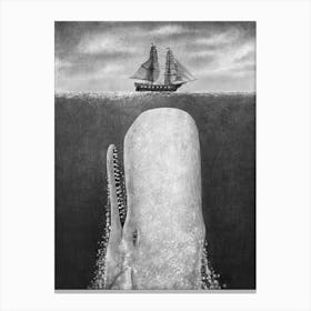 The Whale Mono Canvas Print