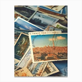 Postage Stamps 9 Canvas Print