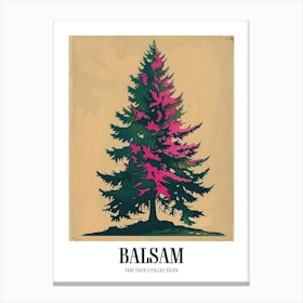 Balsam Tree Colourful Illustration 4 Poster Canvas Print