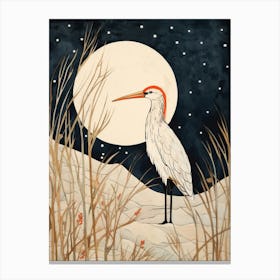 Bird Illustration Stork 1 Canvas Print