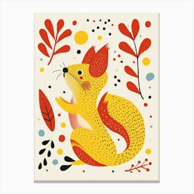 Yellow Squirrel 1 Canvas Print