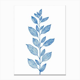 Blue Leaf 5 Canvas Print