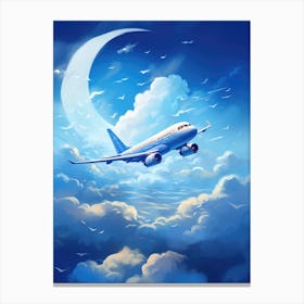 Airplane In The Sky 2 Canvas Print