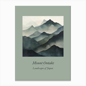 Landscapes Of Japan Mount Ontake 21 Canvas Print