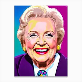 Betty White 2 Pop Movies Art Movies Canvas Print