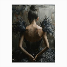 'Black Feathers' Canvas Print