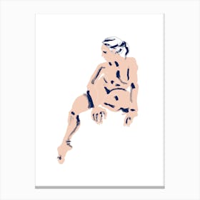 Portrait Of A Naked Woman Canvas Print