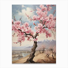 Blossoming Cherry Tree art print Canvas Print