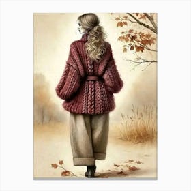 Autumn Woman Canvas Print