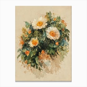 Daisies In A Vase Canvas Print