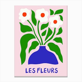 Les Fleurs Flower Vase Canvas Print