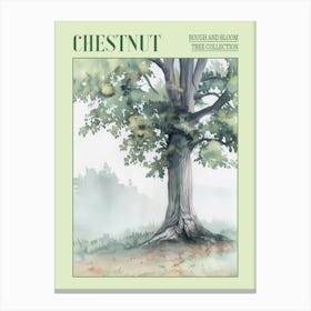 Chestnut Tree Atmospheric Watercolour Painting 3 Poster Canvas Print
