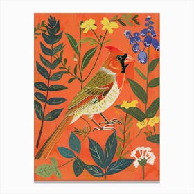 Spring Birds Northern Cardinal 2 Canvas Print