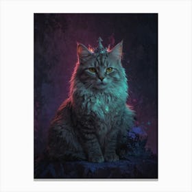 Cat With A Crown Canvas Print