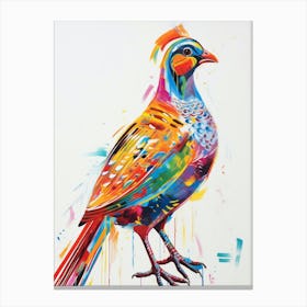 Colourful Bird Painting Pheasant 2 Canvas Print