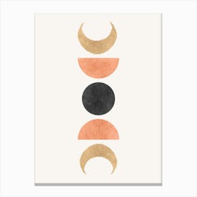 Bohemian Moon Phases 1 Canvas Print