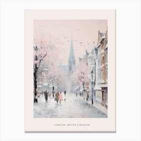 Dreamy Winter Painting Poster London United Kingdom 5 Canvas Print