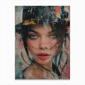 Girl In A Hat Canvas Print