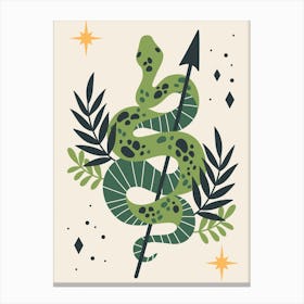 Snake With Arrow Canvas Print