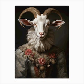 Goat With Horns Canvas Print