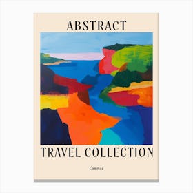 Abstract Travel Collection Poster Comoros 1 Canvas Print