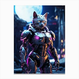 Cat In Cyborg Body #2 Canvas Print