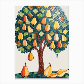 Mosaic Pear Tree 1 Canvas Print