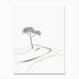 Wherever You Are Going Line Art Canvas Print