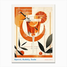 Art Deco Aperol Spirtz 2 Poster Canvas Print