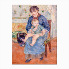 Young Mother (1881), Pierre Auguste Renoir Canvas Print