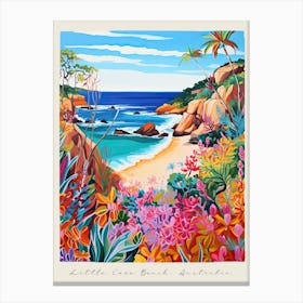Poster Of Little Cove Beach, Australia, Matisse And Rousseau Style 3 Canvas Print
