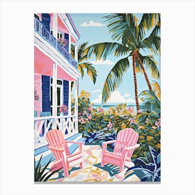 Palm Beach, Aruba, Matisse And Rousseau Style 4 Canvas Print