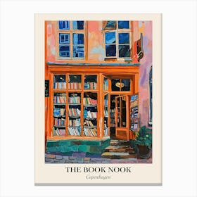 Copenhagen Book Nook Bookshop 2 Poster Canvas Print