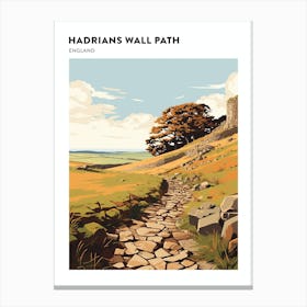 Hadrians Wall Path England 1 Hiking Trail Landscape Poster Canvas Print