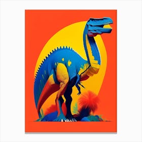 Plateosaurus Primary Colours Dinosaur Canvas Print